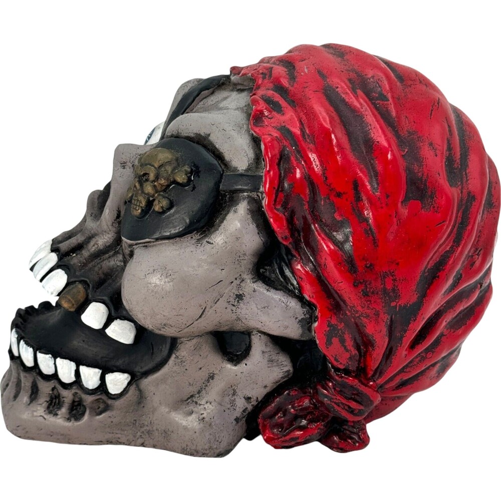 Halloween Skeleton Skull Eyepatch Eyeball Spooky Creepy Crazy Pirate Crossbones - Picture 4 of 10